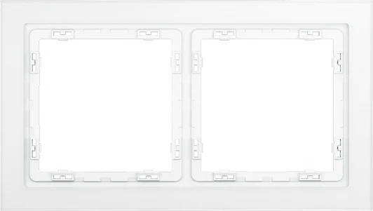 VLS110202 Рамка на 2 поста (белый, матовый, стекло) Voltum S70 VLS110202