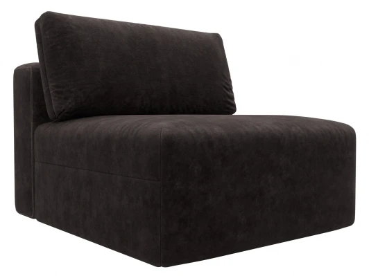 129549 Модуль диван Лига-060 НПБ (ЛДСП,Брус,Фанера,Велюр/Коричневый) Лига Диванов 129549