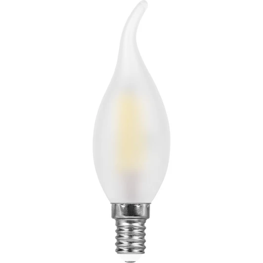 38009 Лампочка светодиодная филаментная E14 11W 220V свеча на ветру белая 2700K Feron 38009