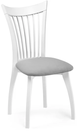 515979 Деревянный стул Woodville Лидиос серый велюр / белый 515979