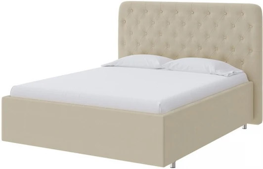 1912179 PROxSON Кровать Classic Large (Ткань: Велюр Forest 726 Светло-бежевый) 180x190