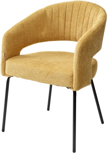 629M05015 Стул SNUG WZ2042-05 горчичный, фактурный велюр / черный каркас, M-City 629M05015