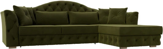 121596 Диван угловой Артис правый угол (Зеленый/Микровельвет) Лига Диванов арт.121596