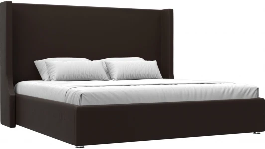 120758 Кровать интерьерная Ларго 200 (Коричневый/Экокожа) Лига Диванов арт.120758