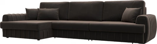 129301L Диван угловой Лига-057 НПБ Лонг угол левый Лига Диванов (Велюр) арт.129301L