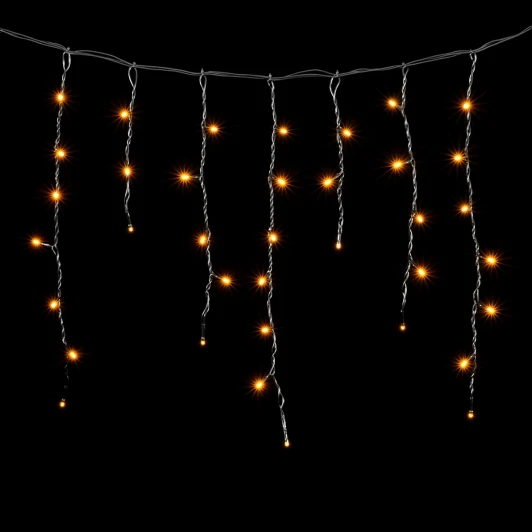 PIL150-11-2Y Гирлянда Бахрома 3,1 x 0,5 м Желтая 220В, 150 LED, Провод Черный ПВХ, IP54