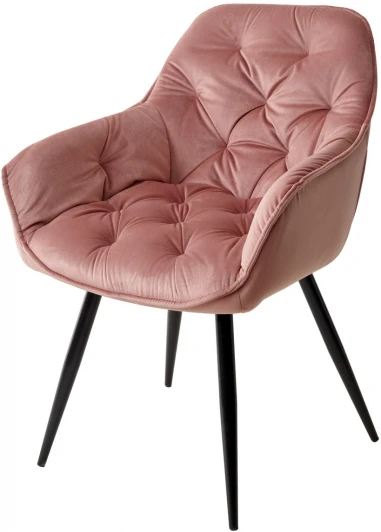 DC1471PINK52BLK Стул M-City MALTA BLUVEL-52 PINK, велюр