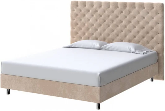 2027610 PROxSON Кровать Paris Boxspring Standart (Ткань: Велюр Лофти Бежевый) 200x200