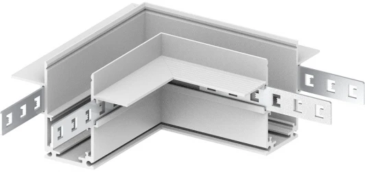 41981 Соединитель угловой для низковольтного встраиваемого шинопровода, белый Feron LD2004 41981