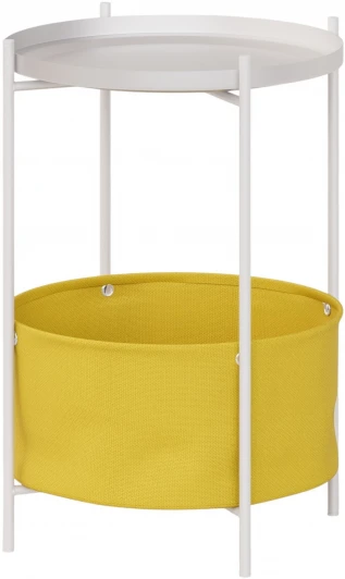 6238440804 Журнальный стол LAVARIS Элдэй CUBA SUNNY(Желтый)/белый муар 6238440804