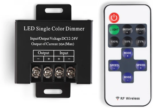 GS11051 Контроллер диммер Ambrella Illumination GS11051 для одноцветных светодиодных лент с радио пультом 30A 12V 360W/ 24V 720W