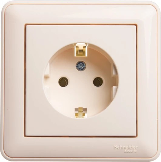 RS16-154-28 Розетка встраиваемая с заземлением (слоновая кость) Systeme Electric W59 RS16-154-28
