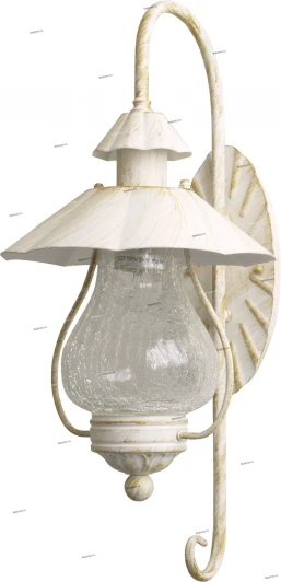 1601102/1W Уличный настенный светильник Snowlight, 1 плафон, белый с золотом