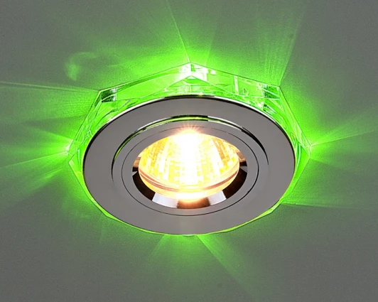 2020/2 SL/LED/GR (хром / зеленый) Встраиваемый точечный светильник Elektrostandard 2020/2 SL/LED/GR (хром / зеленый)