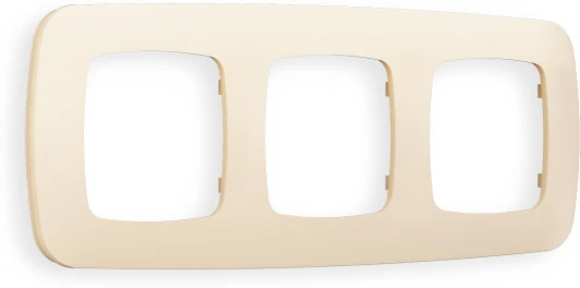 OF140333 Рамка Ambrella Volt OMEGA Ecta (Бежевый матовый) 3-ая OF140333