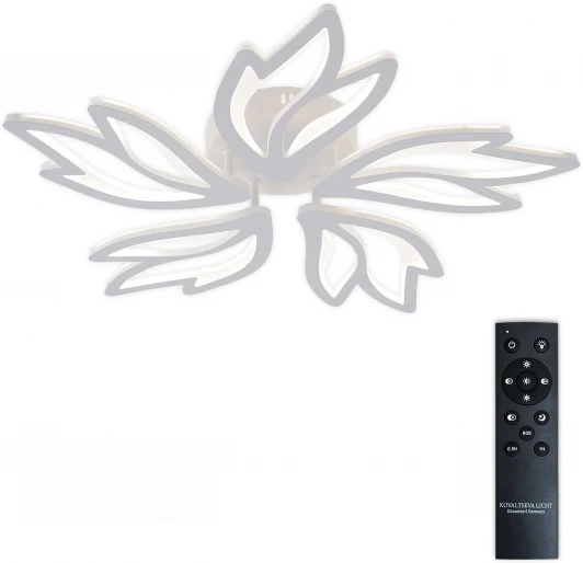 LED LAMPS 81118/4C Потолочная люстра светодиодная с пультом ДУ 100W, белый, LED Natali Kovaltseva Rif LED LAMPS 81118/4C (регулировка яркости, 220V)