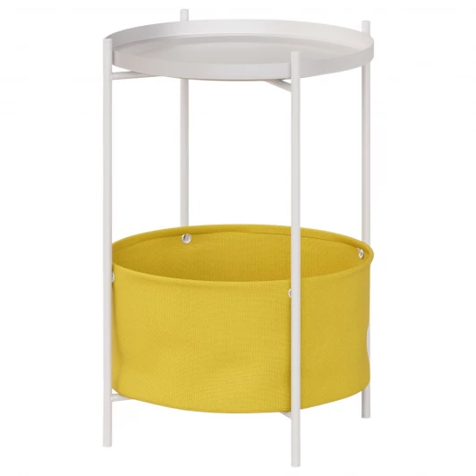 009760 Стол журнальный Элдей рогожка желтый/белый Mebelik 009760