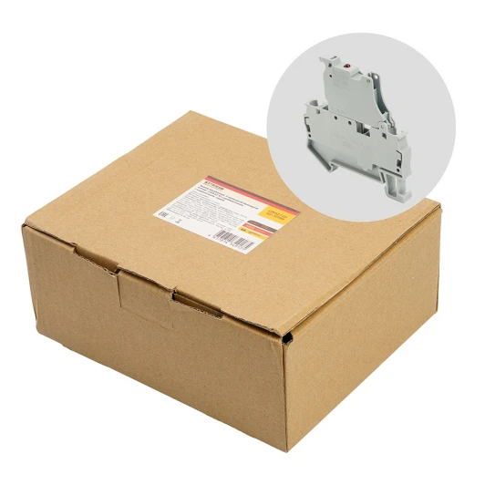 50189 Зажим пружинный 2-х проводной проходной Stekker 50189