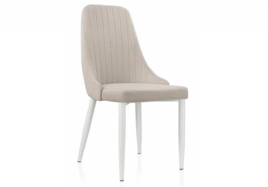 15222 Стул Woodville на металлокаркасе Kora white / beige 15222