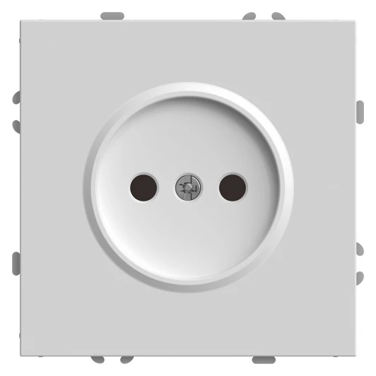 49876 Розетка без заземления со шторками (белый фарфор, soft touch) Stekker Эмили 49876