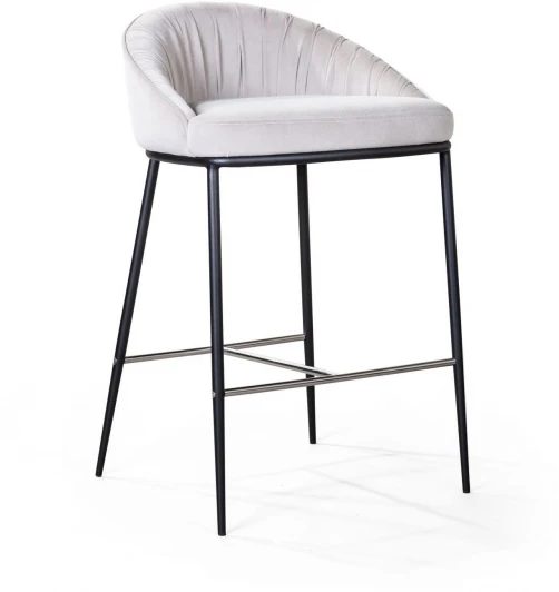 2001000000357 Стул полубарный Top Concept Barkley, микровелюр серый