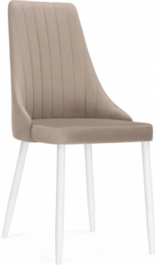 517124 Стул на металлокаркасе Кора (Кора бежевый / белый) Notta арт.517124