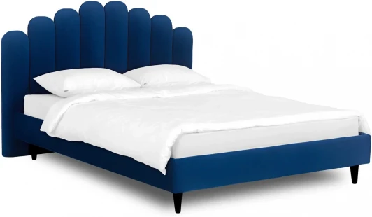 577052 Кровать Queen II Sharlotta L 1600 ОГОГО (арт.577052), (Ткань/Синий)