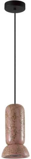 5054/1C Подвесной светильник Odeon Light Kerama 5054/1C PENDANT черный/розовый/коричн./металл/керамика GU10 LED 4W (220V, на проводе, круглые)
