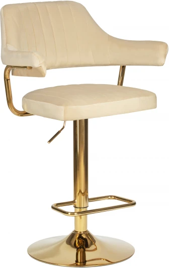 5019_Golden-LM, цвет сиденья бежевый велюр (MJ9-10), цвет основания золото Стул барный DOBRIN CHARLY GOLD (бежевый велюр (MJ9-10)) 5019_Golden-LM 5019_Golden-LM, цвет сиденья бежевый (MJ9-10), основания золото