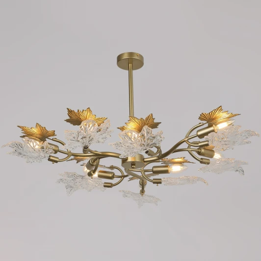 IL0509-9P-79 CPG AUTUMN Потолочная люстра на штанге хрустальная ILLUMICO IL0509-9P-79 CPG AUTUMN
