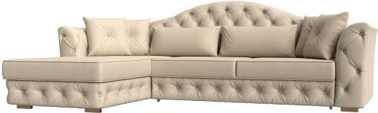 121630L Диван угловой Артис левый угол (Бежевый/Экокожа) Лига Диванов арт.121630L