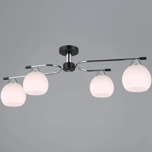 IL0638-4CSQ-24 CR BK LIBRA Потолочная люстра на штанге ILLUMICO IL0638-4CSQ-24 CR BK LIBRA (220V)