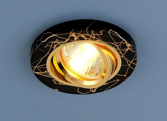 2050 BK/GD (черный/золото) Встраиваемый точечный светильник Elektrostandard 2050 BK/GD (черный/золото)
