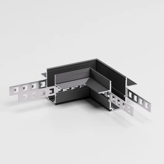85212/00 Коннектор угловой для встраиваемого шинопровода под ГКЛ 12,5мм (черный) Elektrostandard Slim Magnetic 85212/00 (48V)