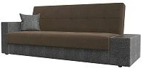 118528 Диван-книжка Лига-020 стол справа (Коричневый,Серый/Рогожка) Лига Диванов арт.118528