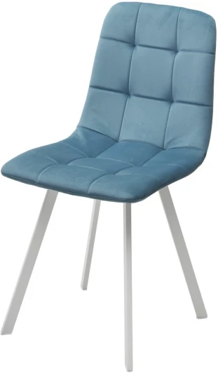 688M05748 Стул M-City РИЧИ, цвет H-52 Бирюзовый, велюр / белый каркас