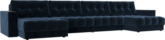 128575 Диван П-образный с декором Лига-049 НПБ Лонг Лига Диванов (Велюр) арт.128575