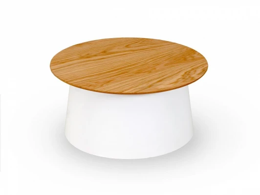 693593 Cтол журнальный Geo ОГОГО 693593 (белый, дуб)