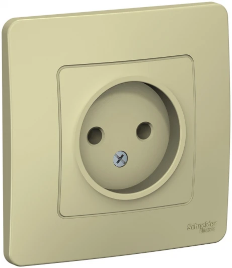 BLNRS000017 Розетка встраиваемая без заземления (бежевый) Systeme Electric Blanca BLNRS000017