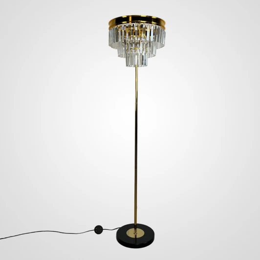 241415-22 Торшер Rh 1920S Odeon Clear Glass Floor Lamp Gold Imperiumloft 241415-22 (241415-22) (220V, подвески, выключатель)