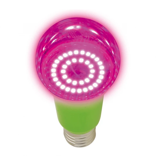 LED-A60-15W/SPSB/E27/CL PLP30GR Лампочка светодиодная E27 15W шар розовая Uniel LED-A60-15W/SPSB/E27/CL PLP30GR