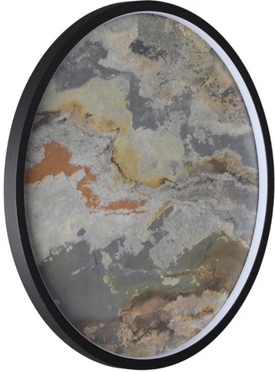 5078/35L Настенно-потолочный светильник Odeon Light Stoflake 5078/35L черн./серо-беж./металл/натур.камень/акрил LED 35W 3000K (220V, круглые)