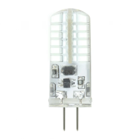 LED-JC-12/3W/4000K/G4/CL SIZ05TR Лампа светодиодная с силиконовым покрытием, белый свет 4000К Uniel JC 12V LED-JC-12/3W/4000K/G4/CL SIZ05TR