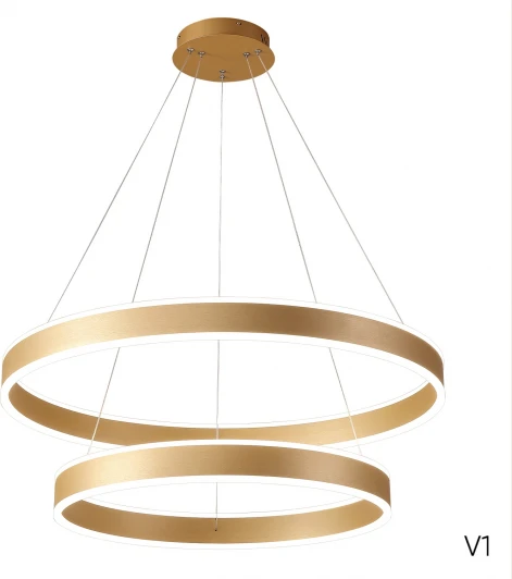 MUCHOS SP123W LED  GOLD Подвесной светильник ярусный светодиодный с пультом Crystal Lux Muchos MUCHOS SP123W LED GOLD (регулировка яркости, 220V, на тросе, кольцо)