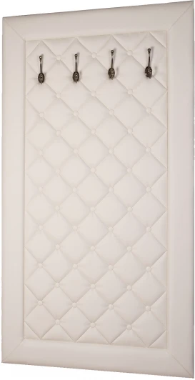 002206 Вешалка в прихожую Оливия Н2 экокожа молочный от фабрики Mebelik