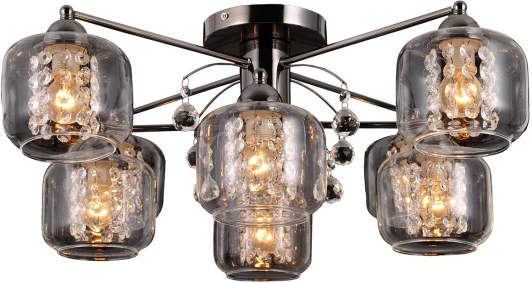 LAINA 75091/8C DARK CHROME Потолочная люстра Natali Kovaltseva Laina 75091/8C DARK CHROME