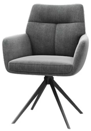 621M05249 Стул Mon 360 град. поворот. Серый Family-022, ткань / черный каркас / Товарный знак DISAUR