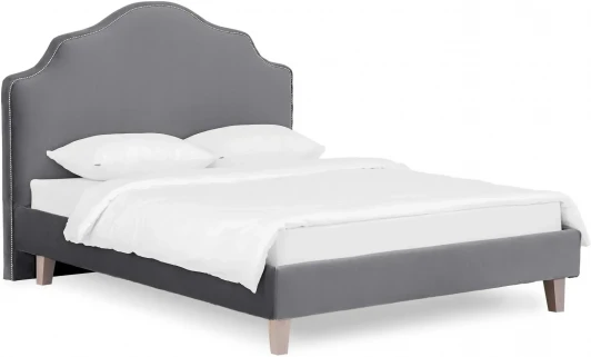 637331 Кровать Queen II Victoria L 1600 ОГОГО (арт.637331), (Ткань/Серый)