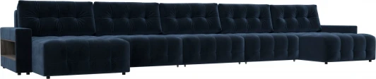 129016 Диван п-образный с полками Лига-053 НПБ МегаЛонг Лига Диванов (Велюр) арт.129016