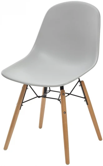 DHF292DPPLGR Обеденный стул M-City BONNIE 292-DPP светло-серый с деревянными ножками